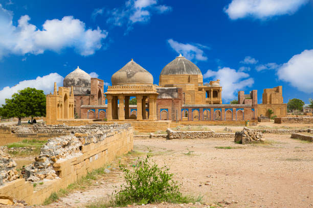 Makli Necropolis, beautiful funerary islamic architecture in Pakistan.