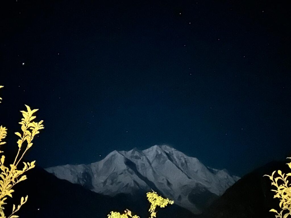 Rakaposhi peak night view